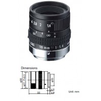 Ricoh FL-CC1614A-VG, 2/3" 16mm F1.4 Manual Iris C-Mount Lens w/ Locking Screws, VGA Lens (Manual Iris Lens) - C31630KP